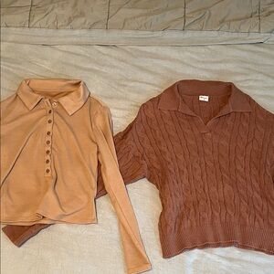 Bundle 2 brown sweaters